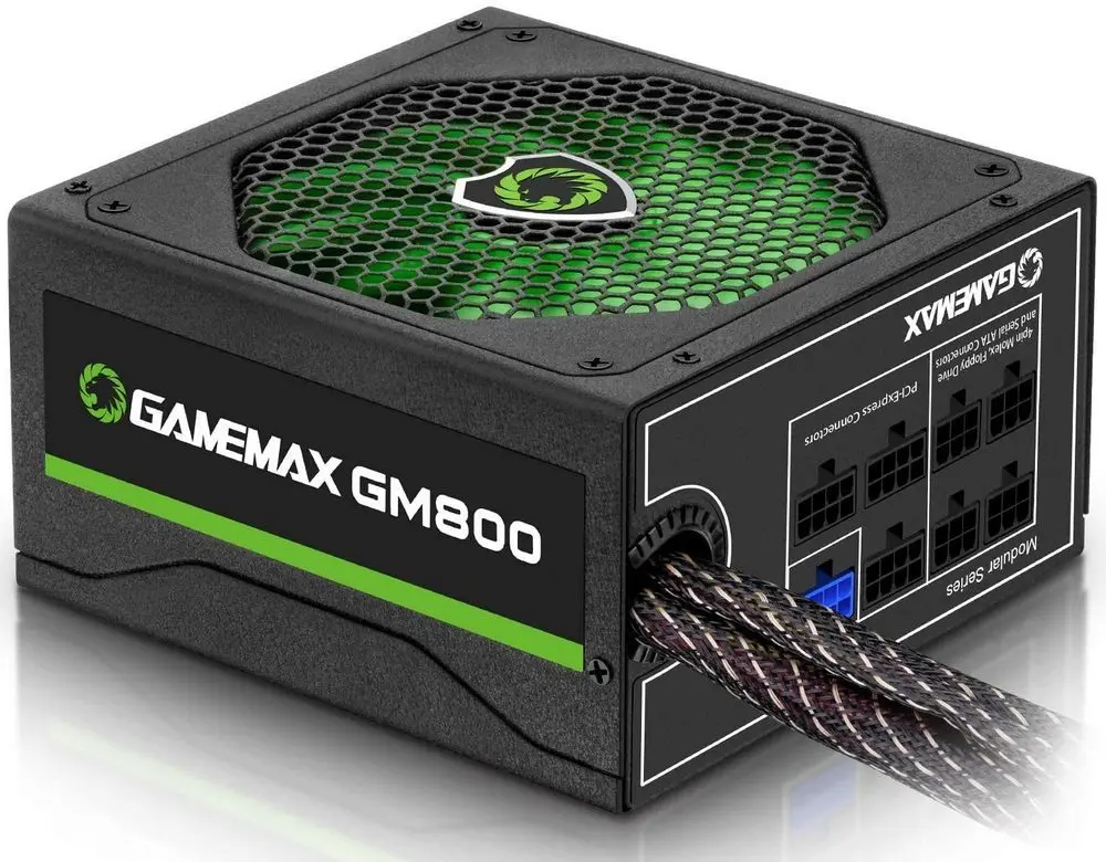 Блок питания для компьютеров Gamemax GM-800, 800Вт, ATX, Полумодульный - photo