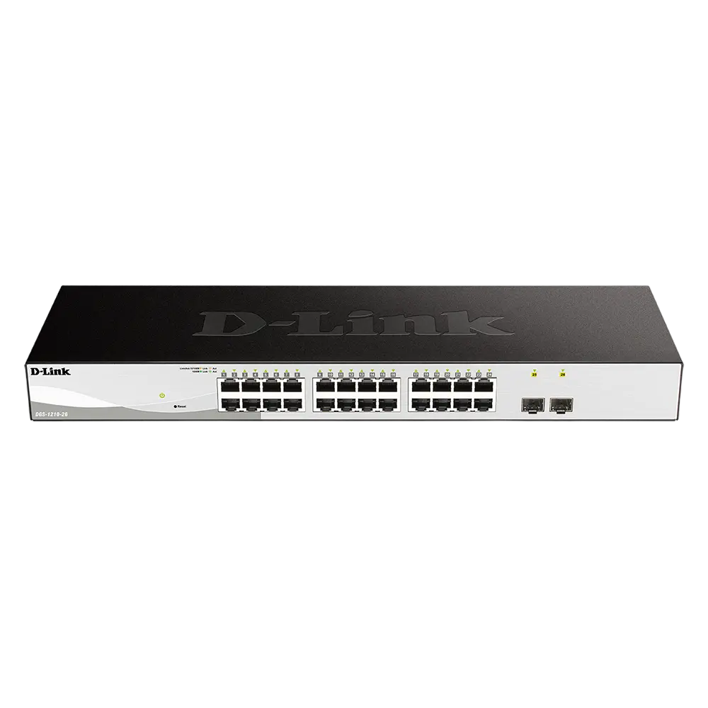 Сетевой коммутатор D-Link DGS-1210-26, 24x 10/100/1000 Мбит/с, 2x SFP - photo