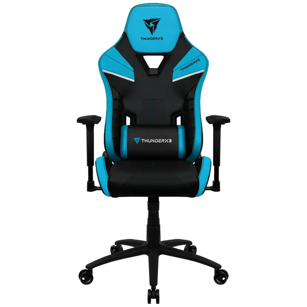 Gaming Chair ThunderX3 TC5  Black/Azure Blue, User max load up to 150kg / height 170-190cm - photo