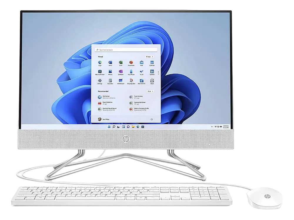 Computer All-in-One HP 200 G4, 21,5", Intel Core i3-10110U, 8GB/256GB, Windows 10 Pro, Alb - photo