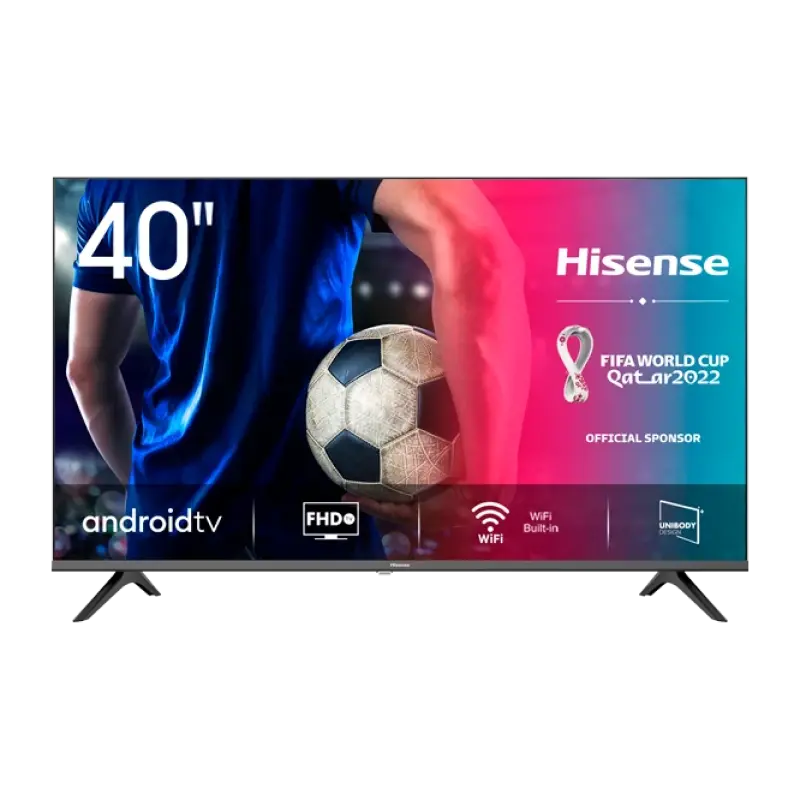 40" LED SMART Телевизор Hisense 40A5720FA, 1920x1080 FHD, Android TV, Чёрный - photo