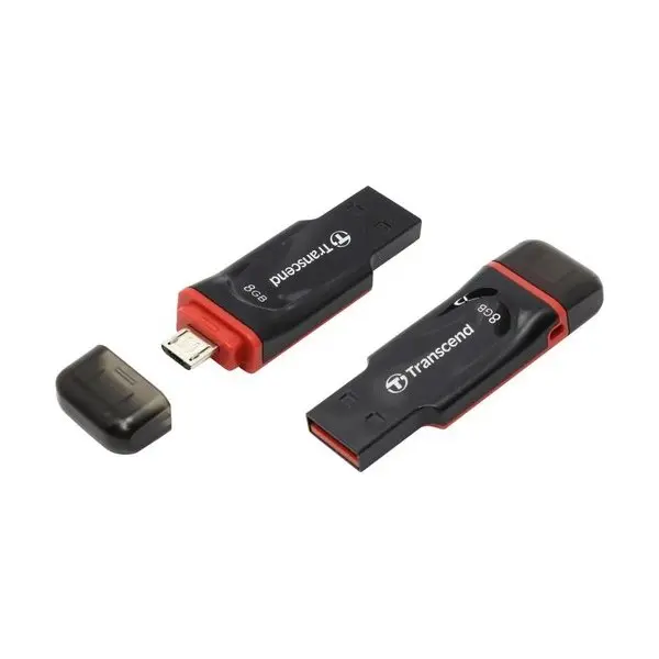 Memorie USB Transcend JetFlash 340, 8GB, Negru/Rosu - photo