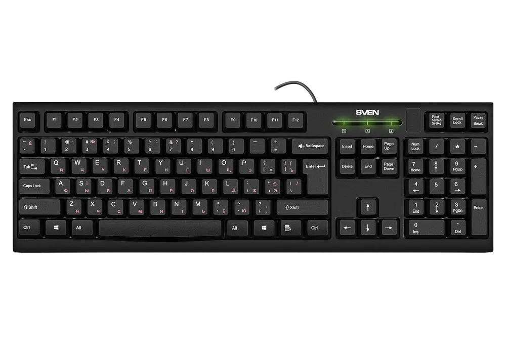 Tastatură SVEN KB-S300, Cu fir, Negru - photo