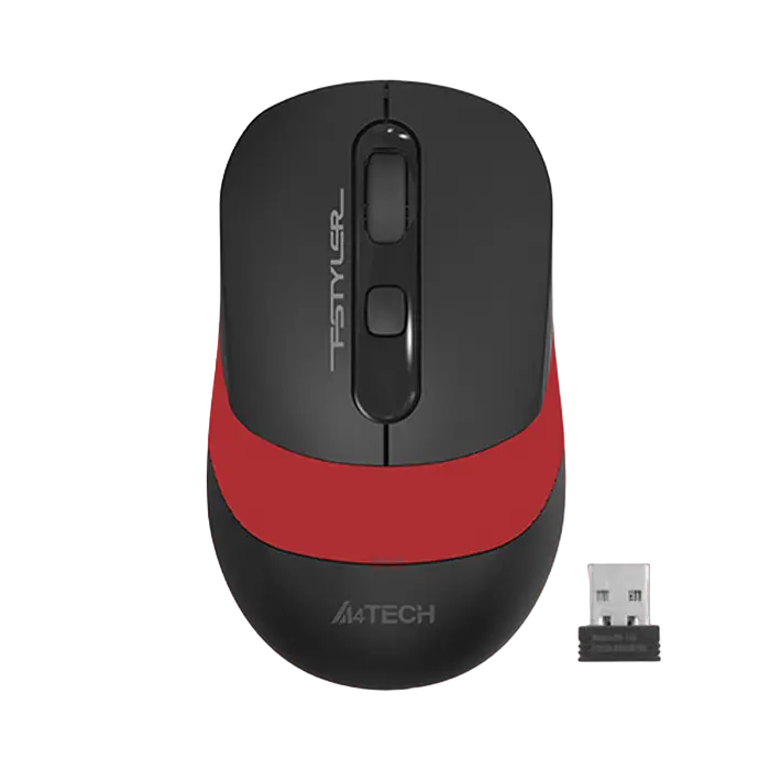 Mouse Wireless A4Tech FG10, Negru/Rosu - photo