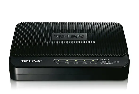 Modem ADSL TP-LINK TD-8817, ADSL/ADSL2/ADSL2 + până la 24 Mbps, Negru - photo