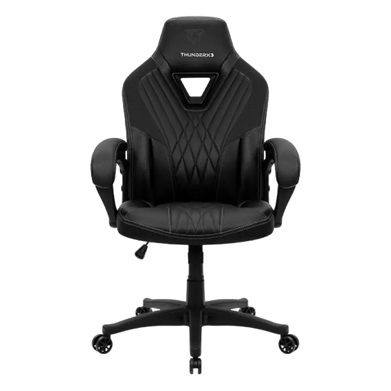 Игровое кресло ThunderX3 DC1, Искусственная кожа, Чёрный - photo