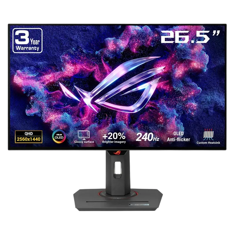 27" Игровой монитор ASUS XG27AQDMG, OLED 2560x1440 WQHD, Чёрный - photo