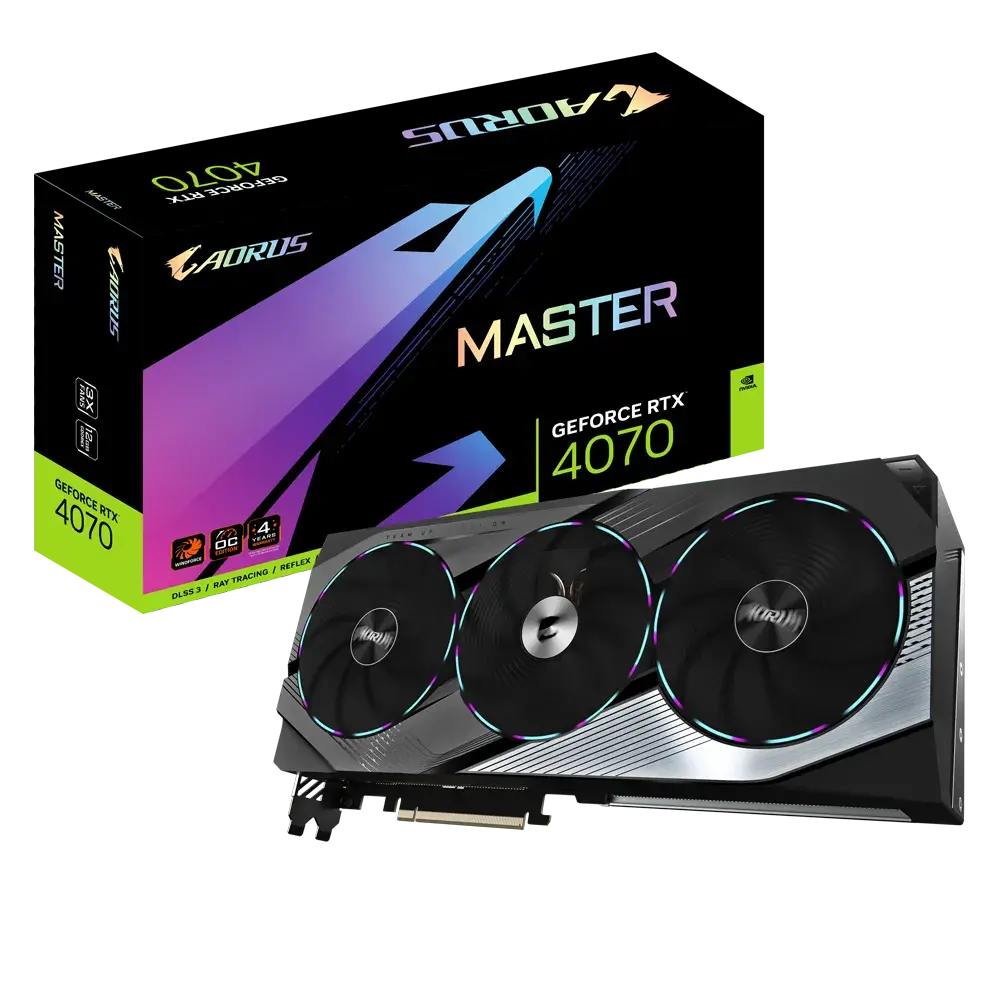 Placă Video Gigabyte GV-N4070AORUS M-12GD, 12GB GDDR6X 192bit  - photo