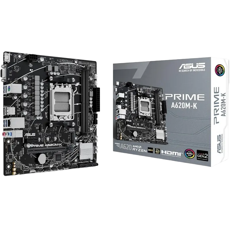 Материнская плата ASUS PRIME A620M-K, AM5, AMD A620, Micro-ATX - photo