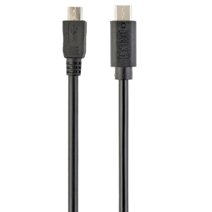 Cablu încărcare și sincronizare Cablexpert CCP-USB2-mBMCM-6, USB Type-C/micro-USB, 1,8m, Negru - photo