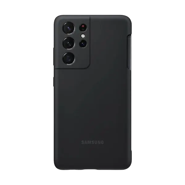 Чехол Samsung Galaxy S21 Ultra Silicone Cover with S-Pen, Чёрный - photo