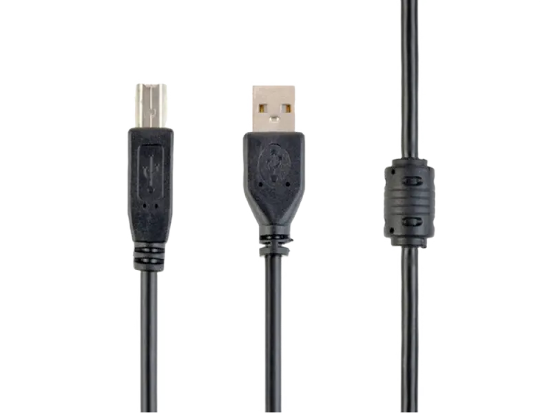 Cablu de date pentru periferice Cablexpert CCFB-USB2-AMBM-1.5M, USB Type-A/USB Type-B, 1,5m, Negru - photo