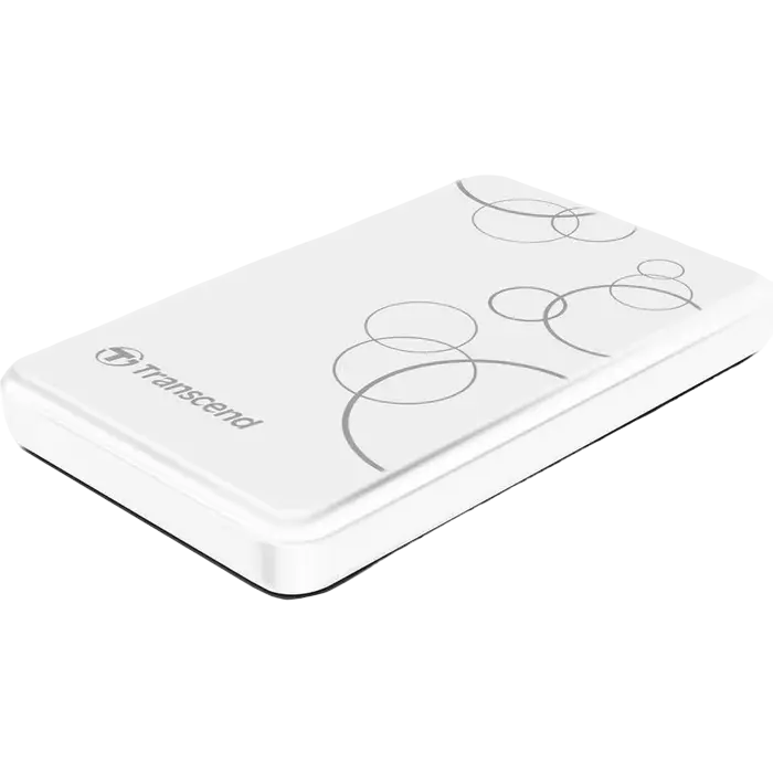 HDD portabil extern Transcend StoreJet 25A3,  1 TB, White (TS1TSJ25A3W) - photo