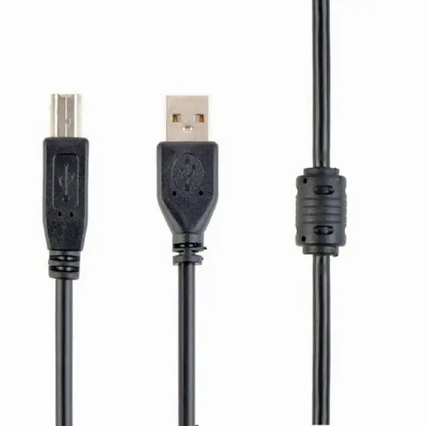 Cablu de comunicație Cablexpert CCF-USB2-AMBM-15, USB Type-A/USB Type-B, 4,5m, Negru - photo