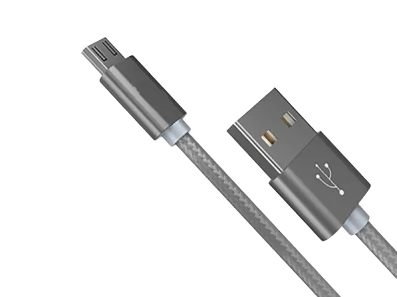 Кабель для зарядки и синхронизации Xpower Micro cable Nylon, USB Type-A/micro-USB, 1м, Серый - photo