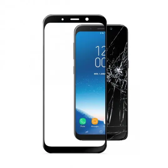 Sticlă de protecție Cellularline Tempered Glass - Samsung Galaxy A8 (2018), Negru - photo