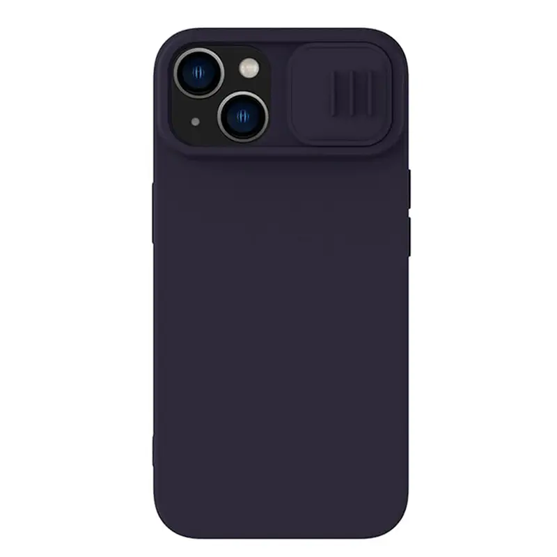 Husă Nillkin iPhone 14 CamShield Silky Magnetic Silicone, Violet închis - photo
