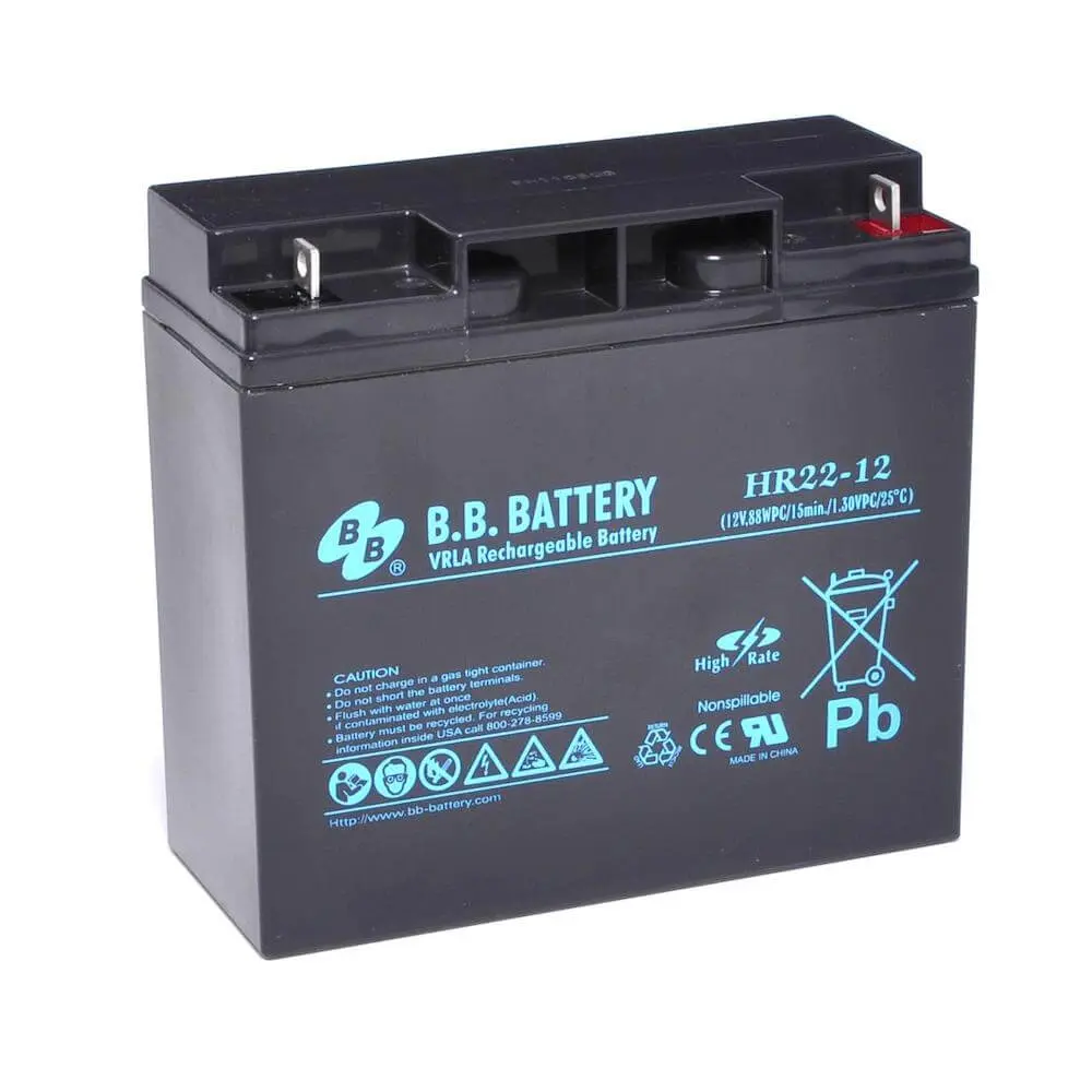 Baterie UPS 12V/  22AH  B.B. HR22-12, High Rate, 6-9 Years - photo