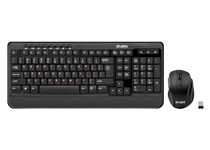 Set Tastatură + Mouse SVEN Comfort 3500, Fără fir, Negru - photo