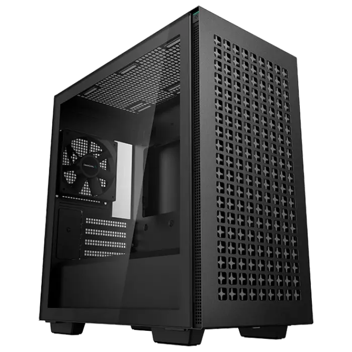 Компьютерный корпус Deepcool CH370, Mini-Tower, Без блока питания, Чёрный - photo
