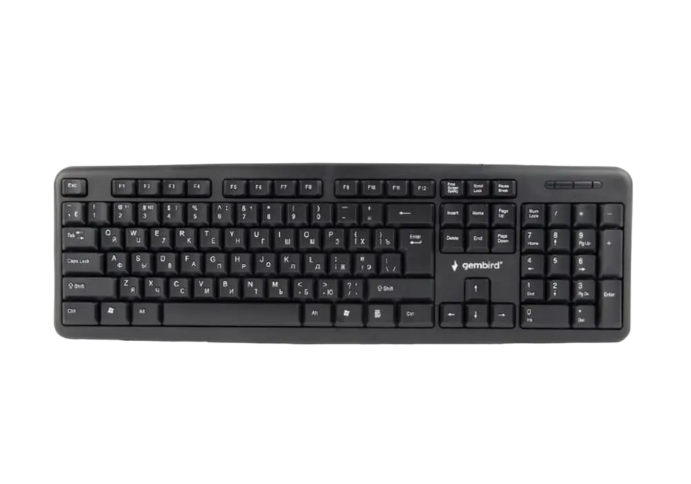 Клавиатура Gembird KB-U-103-RU, Проводное, Чёрный - photo