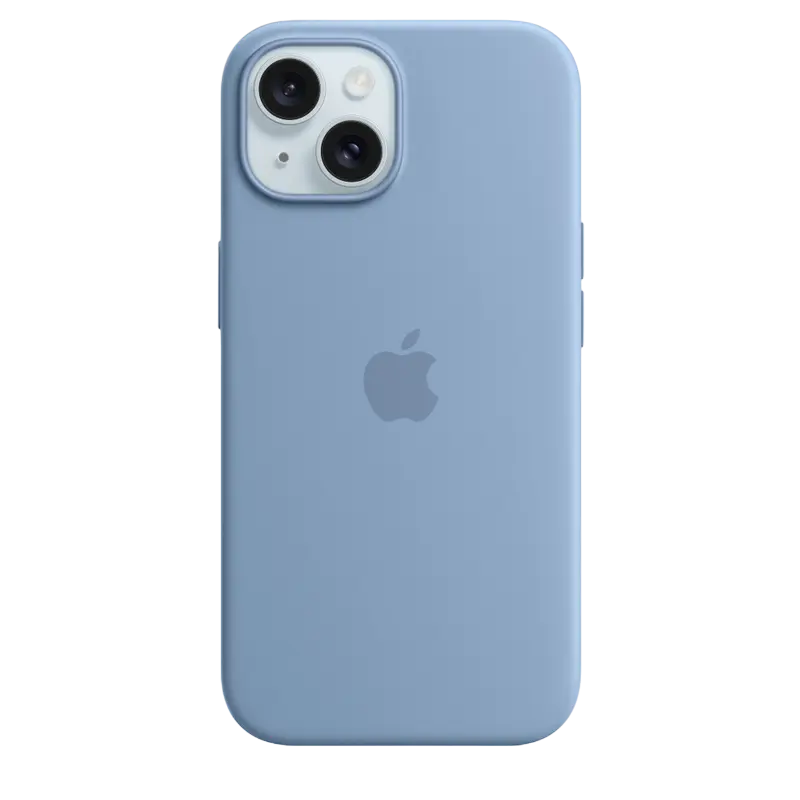 Чехол Apple iPhone 15 Silicone Case with MagSafe, Зимний голубой - photo