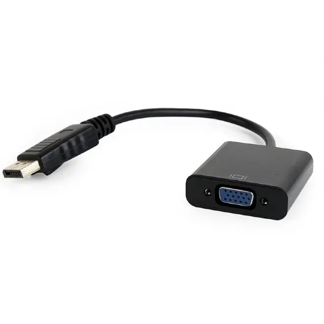 Видеоадаптер Cablexpert AB-DPM-VGAF-02, DisplayPort (M) - VGA D-Sub, 0,15м, Чёрный - photo