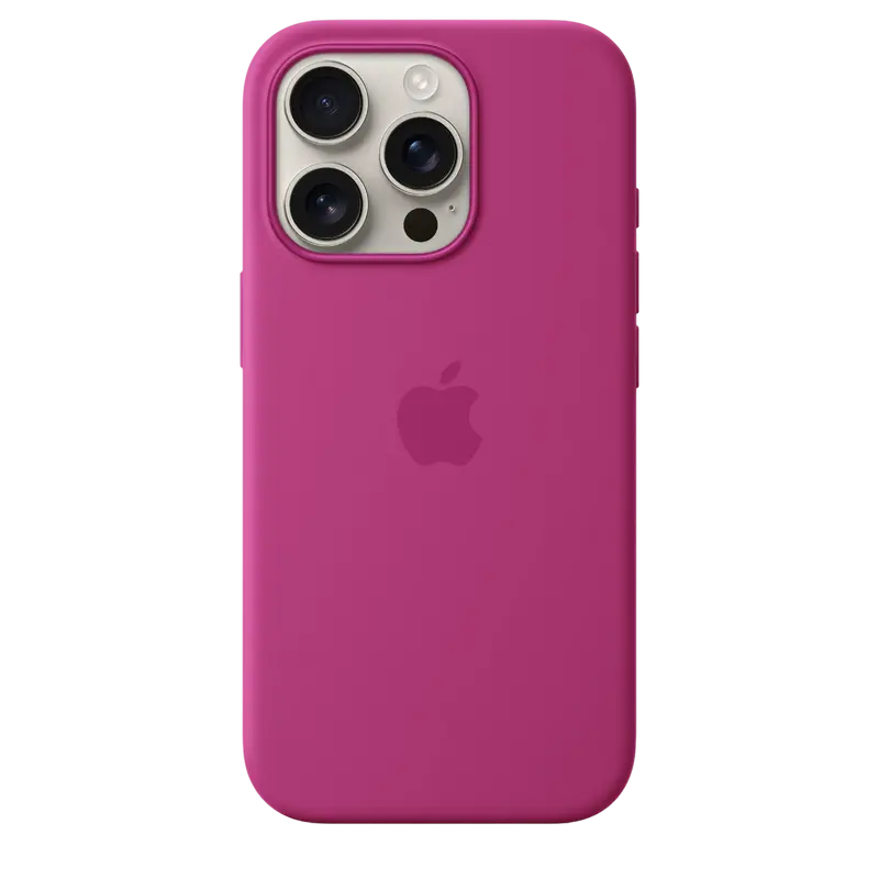 Чехол Apple iPhone 16 Pro Silicone Case with MagSafe, Фуксия  - photo