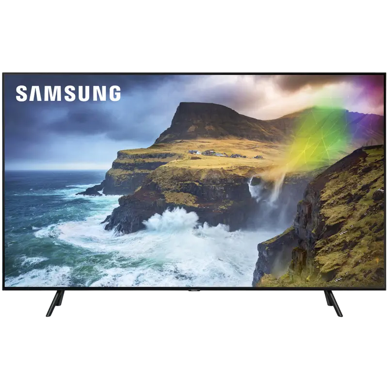 65" QLED SMART Телевизор Samsung QE65Q77AAUXUA, 3840x2160 4K UHD, Tizen, Чёрный - photo