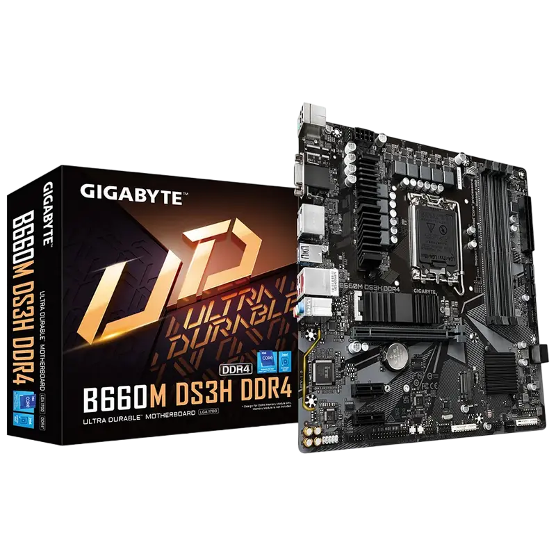 Материнская плата Gigabyte B660M DS3H DDR4, LGA1700, Intel B660, Micro-ATX - photo