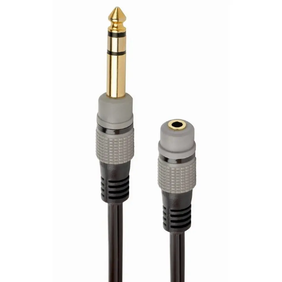 Audio Adaptor Cablexpert A-63M35F-0.2M, 3.5mm 3-pin (F) - 6.35mm 3-pin (M), 0,2m, Negru - photo