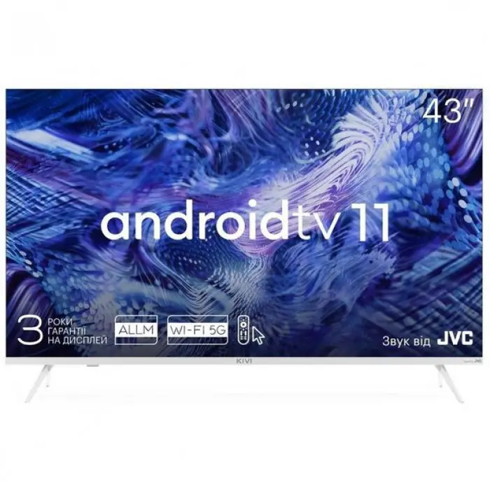 43" LED SMART TV KIVI 43U750NW, 3840x2160 4K UHD, Android TV, Alb - photo