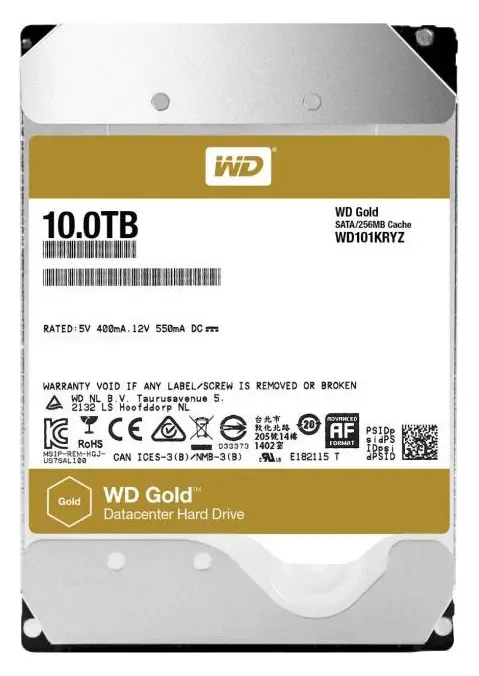 3.5" HDD 10.0TB-SATA-256MB Western Digital "Gold Enterprise Class (WD101KRYZ)" - photo