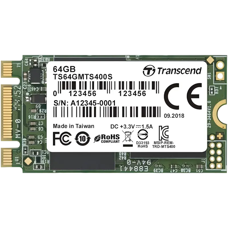 Накопитель SSD Transcend 400S, 64Гб, TS64GMTS400 - photo