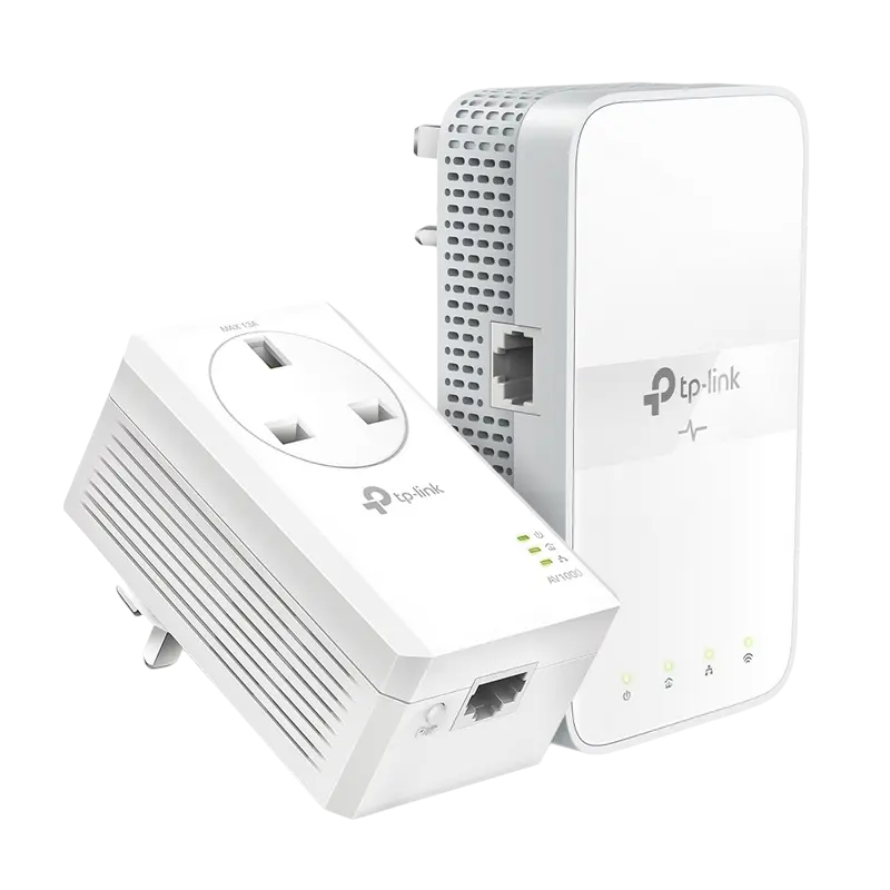 Wi-Fi + Powerline адаптер TP-LINK TL-WPA7617 KIT, AV1000, 1000 Мбит/с, Белый - photo