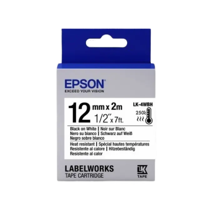 Cartuş de bandă Epson LK-4WBH, 12 mm x 2 m - photo