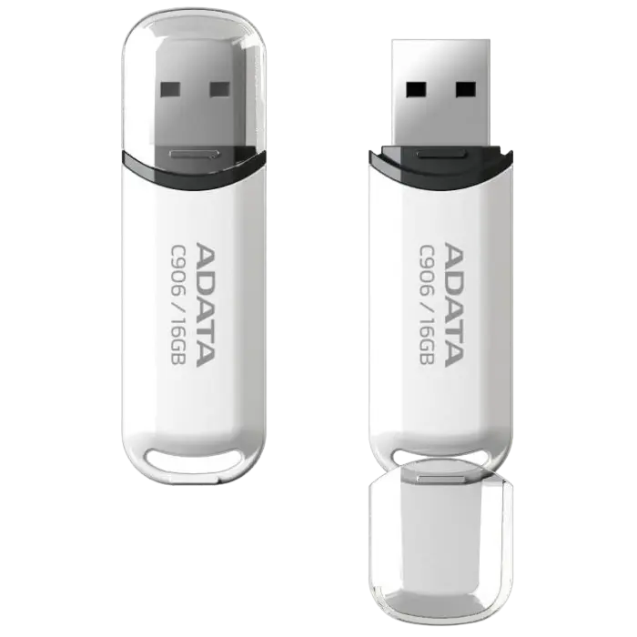 USB Flash накопитель ADATA C906, 16Гб, Белый - photo