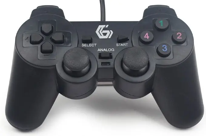 Gamepad GMB JPD-UDV-01, 4 axes, D-Pad, 2 mini joysticks, 10 buttons, Dual vibration,  USB - photo