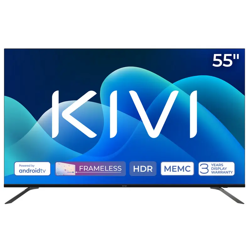 55" LED SMART TV KIVI 55U730QB, 3840x2160 4K UHD, Android TV, Negru - photo