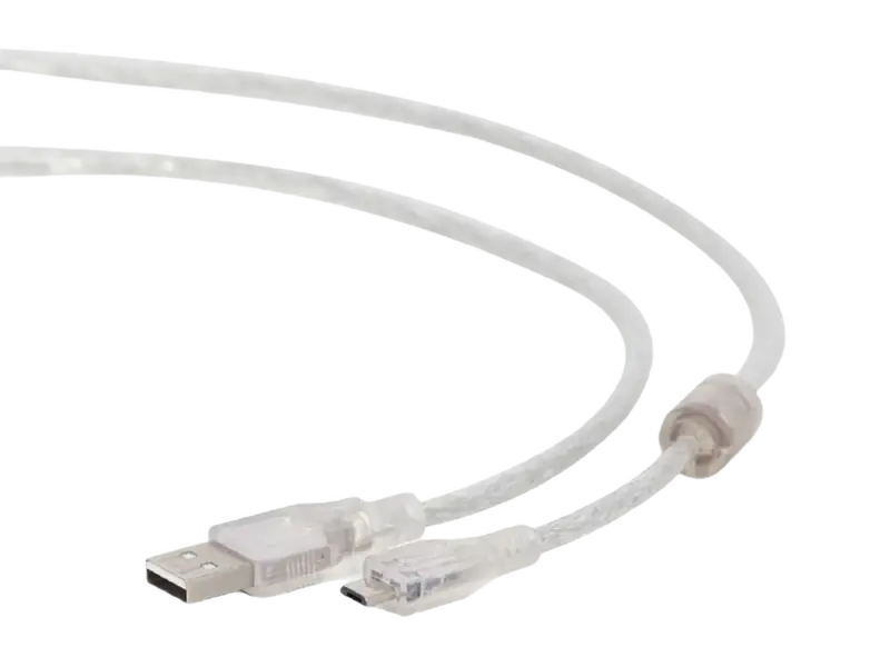 Cablu încărcare și sincronizare Cablexpert CCP-mUSB2-AMBM-6-TR, USB Type-A/micro-USB, 1,8m, Transparent - photo