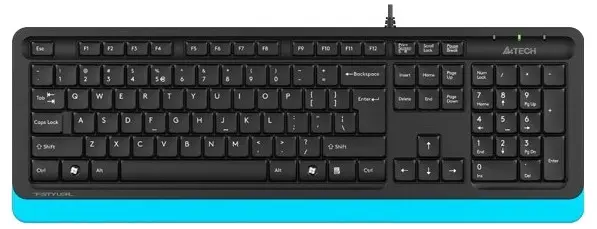 Tastatură A4Tech FK10, Cu fir, Negru/Albastru - photo