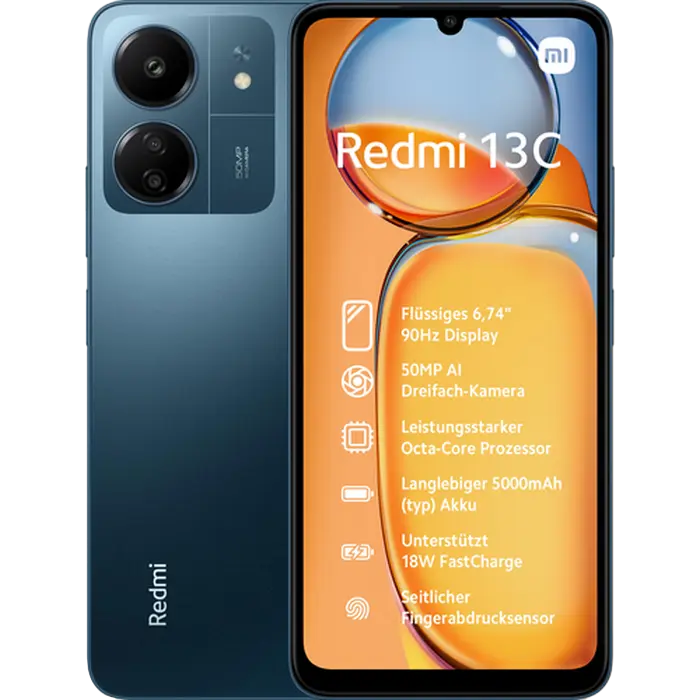 Смартфон Xiaomi Redmi 13C, 8Гб/256Гб, Морской Синий
 - photo