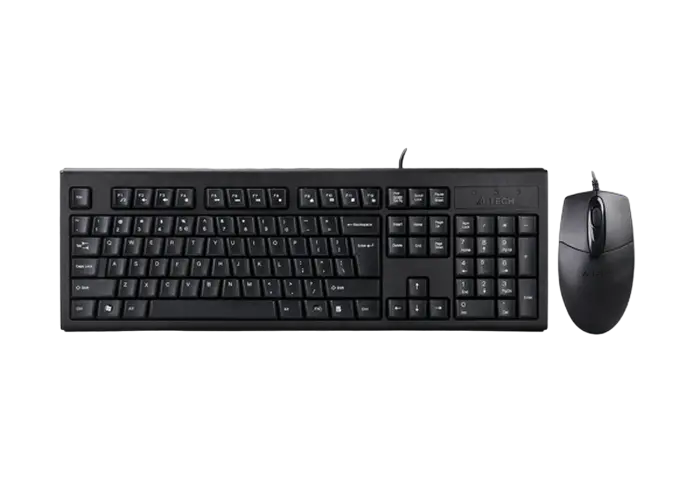 Клавиатура и мышь A4Tech KR-8372, Проводное, Чёрный - photo