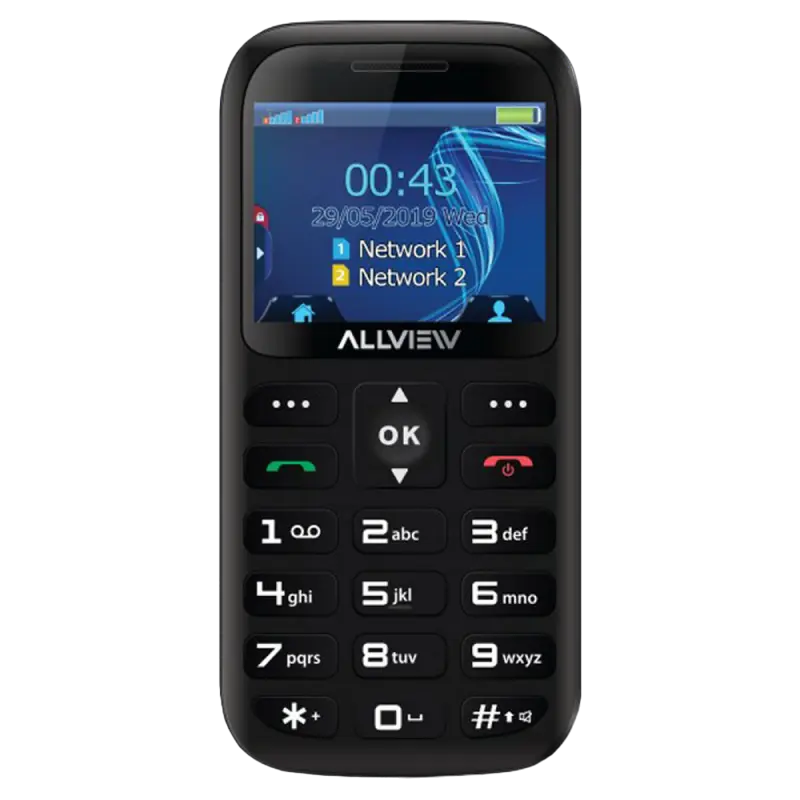 Мобильный телефон Allview D2 Senior, 0,03GB/32 МБ, Чёрный - photo