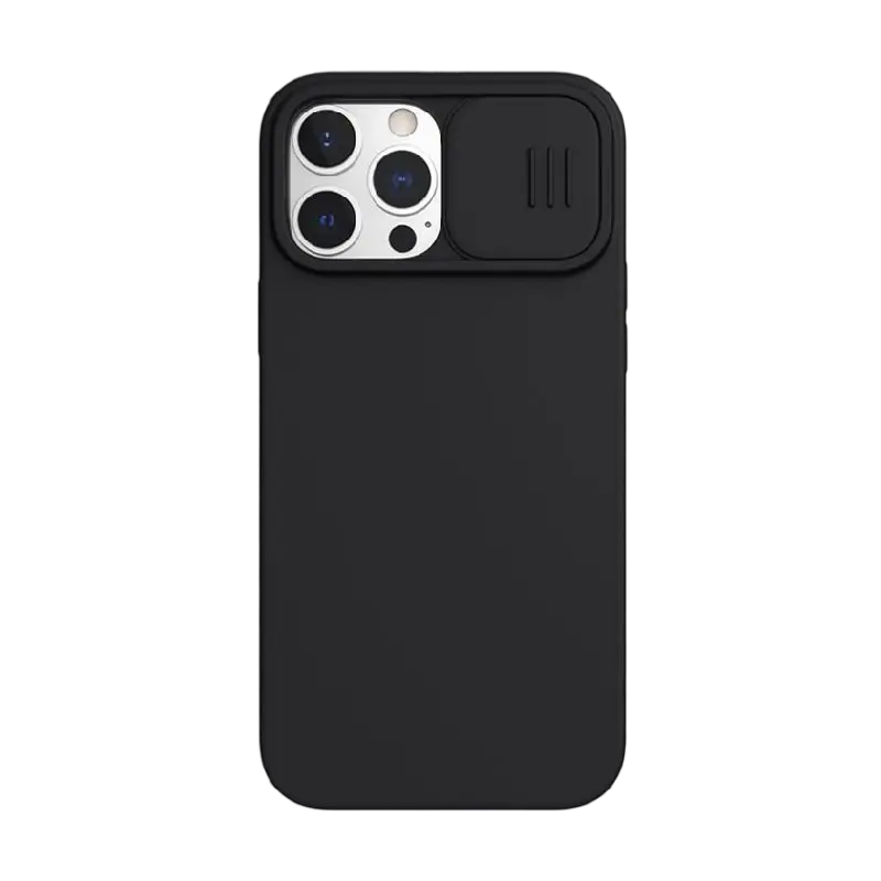 Чехол Nillkin iPhone 13, CamShield Silky Magnetic Silicone, Elegant Black - photo