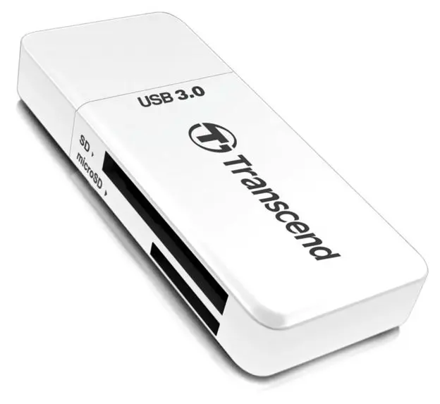 Card Reader Transcend "TS-RDF5W" White, USB3.1 (SDHC/SDXC/microSDHC/SDXC) - photo