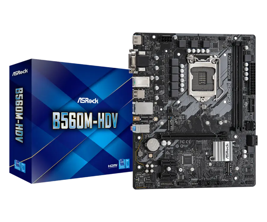 Placă de bază ASRock B560M-HDV, LGA1200, Intel B560, Micro-ATX - photo