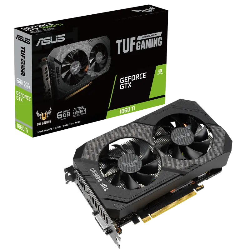 Placă Video ASUS TUF-GTX1660TI-6G-EVO-GAMING,  6GB GDDR6 192bit - photo