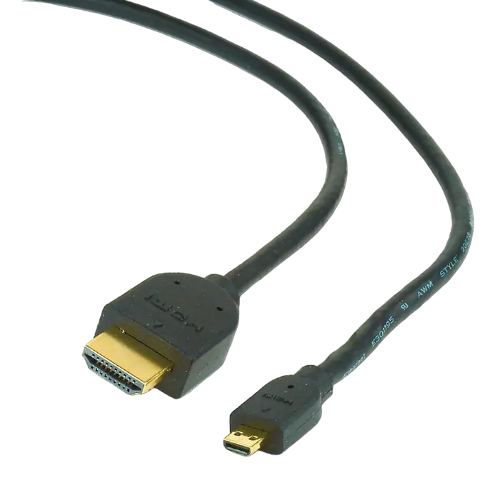 Cablu Video Cablexpert CC-HDMID-6, HDMI (M) - micro-HDMI (M), 1.8 m, Negru - photo