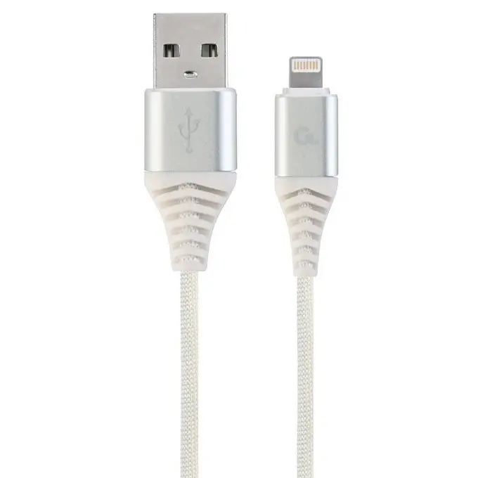 Кабель для зарядки и синхронизации Cablexpert CC-USB2B-AMLM-2M-BW2, USB Type-A/Lightning, 2м, Белый - photo